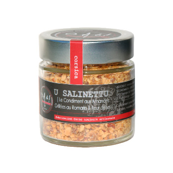U Salinettu: Condiment aux amandes grillées au romarin et fleur de sel O Mà