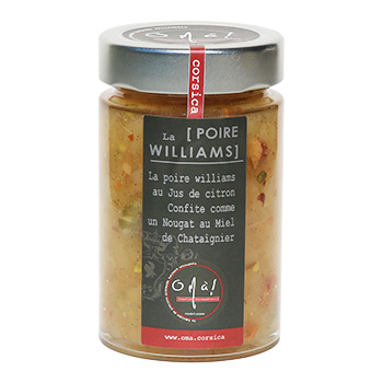 Confiture Poire Williams, jus de citron confite façon nougat O mà!