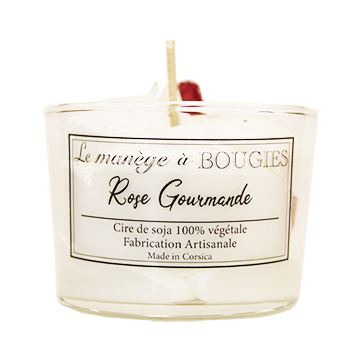 Bougie Rose gourmande Le Manège à bougies 120 g