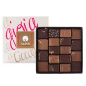 Boite écrin duo chocolats lait-noir Gioia 150 gr Aline