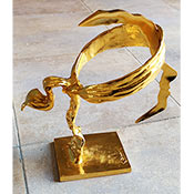 Bandeau Corse doré Sculpture Bronze Gabriel Diana