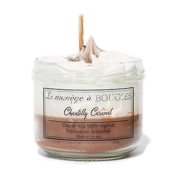 Bougie Chantilly caramel Le Manège à bougies 160 g