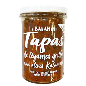 Tapas de légumes grillés aux olives Kalamata I Balanini 180 gr