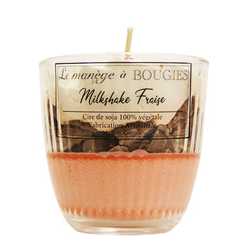 Bougie Milkshake Fraise Le Manège à bougies 230 g