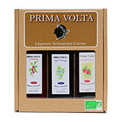 Liqueur Prima Volta Coffret Framboise, Myrte, Prune 3 x10 cl