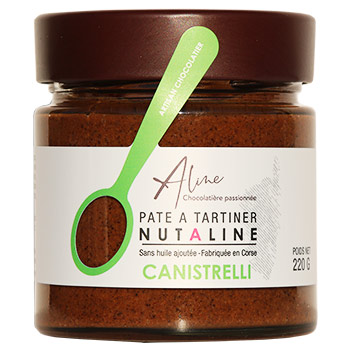 Pâte à tartiner chocolat au lait et Canistrelli 220 gr