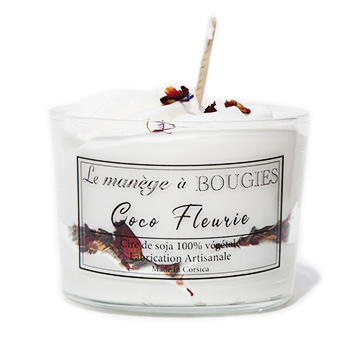 Bougie Coco fleurie Le Manège à bougies 120 g