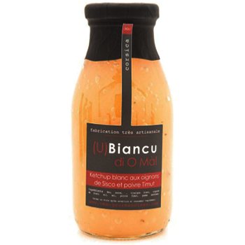 U Biancu Ketchup blanc aux Oignons de Siscu et poivre Timut O mà !