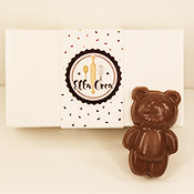 Assortiment de 6 Nounours guimauve vanille et praliné croustillant enrobé de chocolat au lait Ella Crea 