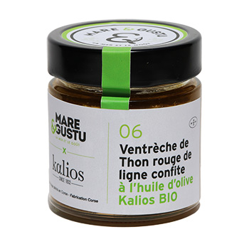 VENTRECHE DE THON ROUGE DE LIGNE Cconfite à l'huile d'olive Kalios BIO Mare&Gustu