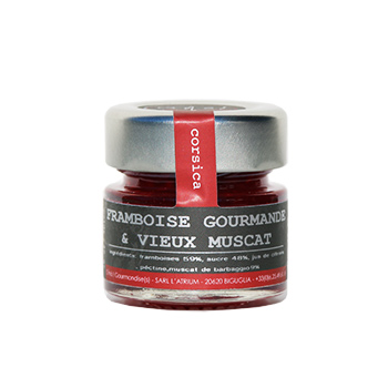 Confiture Framboise et vieux Muscat O mà!  Mini pot 40 g