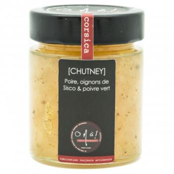Chutney Poires, Oignons de Sisco et poivre vert O mà!