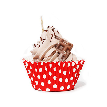 Bougie Cupcake tout choco Le Manège à bougies 80 g